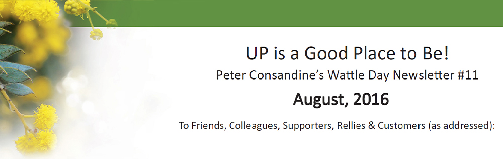 UP is a Good Place to Be Wattle Day Newsletter #11